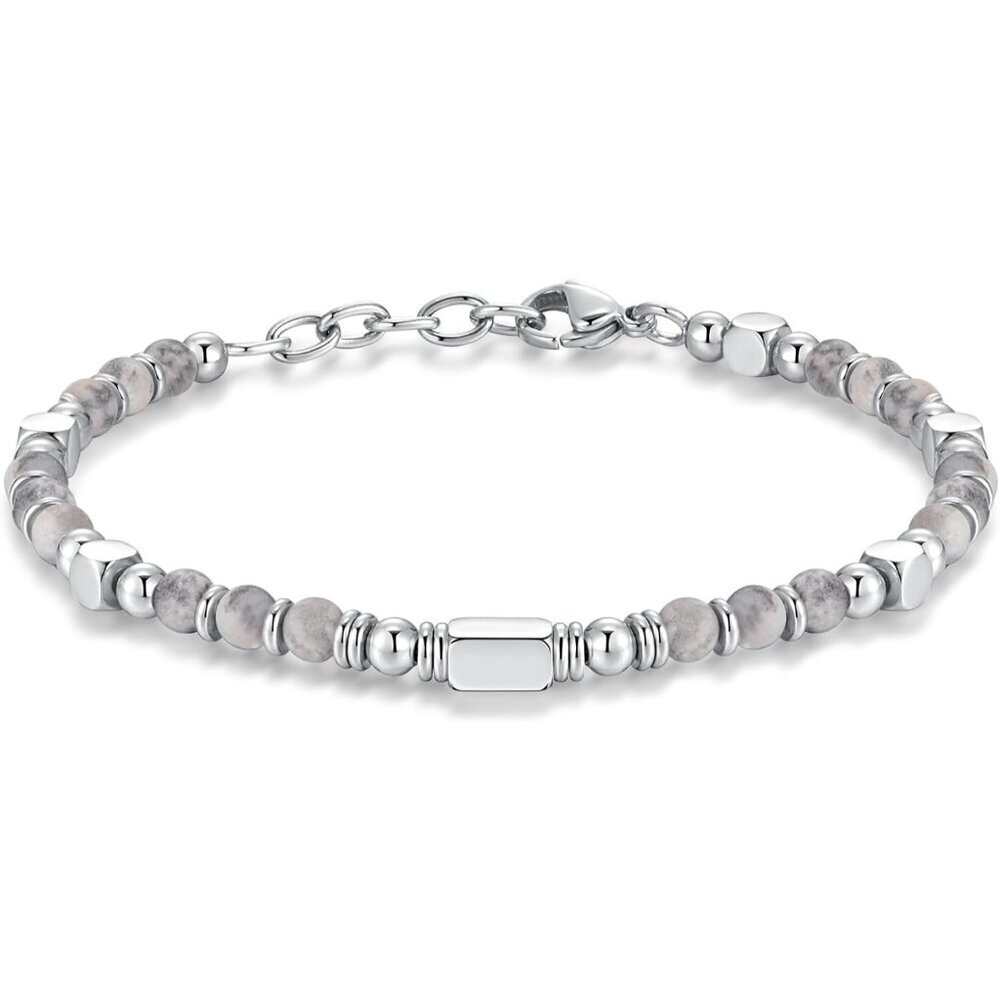 Grey White Boho Beaded Bracelets for Women Trendy Jewelry Gifts for Lover, Mom